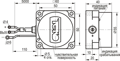 Габариты ISN I8P-32P-25F-LZT3-C-P-5